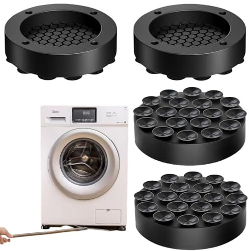 Tapis Anti-vibration pour Machine à Laver, 4pcs Pied Anti Vibration Machine a Laver,Patins Anti Vibration Lave Linge,Patin Caoutchouc Antibruit Pied Machine a Laver,Tampons À Pied Machine À Laver