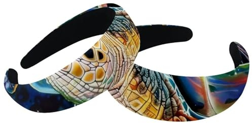 Juego de 2 diademas anchas de terciopelo para mujer, accesorios de natación de tortuga marina de burbujas, bandas acolchadas para la cabeza, diademas de belleza para el cabello para niñas