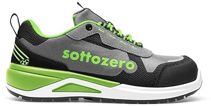 Sottozero Work SOCIM Jet S1PS ESD Scarpe Lavoro Antinfortunistiche Basse, Uomo/Donna, Antiperforazione, Suola Leggera in PU (Verde, Sistema Taglie Calzature EU, Adulto, Uomo, Numero, Media, 43)