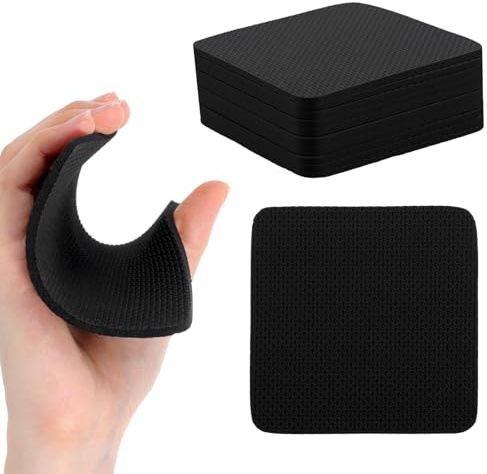 Xinjoduz 8 PCS Hand Grips for Weight Lifting Rubber Weightlifting Grips Workout Hand Pads Anti-Slip Weight Training Grip Hands Protector for Gym Pull up Training Men Women No Sweaty (Black)