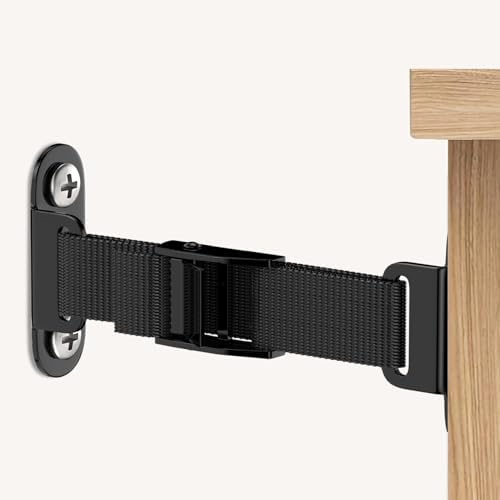 OKETHERMO Anti Tip Furniture Anchors 4 Pack Baby Proofing Heavy Duty 500 lbs Earthquake Straps for Dresser Bookshelf TV Stand Wall Mount