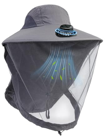 Gorro con Ventilador - Protección Solar con Malla y portátil | Gorro Solar Personal de Verano con Ventilador,para Deportes Acuáticos, Playa, Piscina, Viajes, Camping y Trabajo