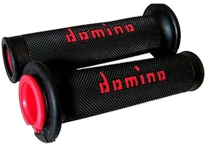 Paar Lenkergriffe aus Gummi schwarz rot Racing Ducati Domino Tommaselli