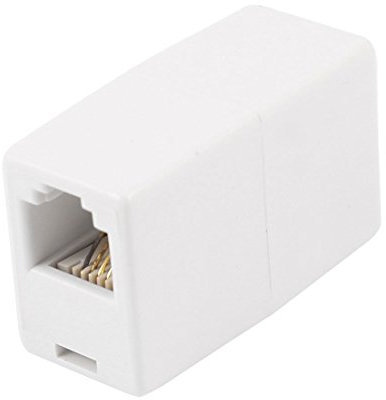 N/A 6P4C RJ11 a RJ11 femmina/femmina Adattatore per accoppiatore cavo telefonico Bianco