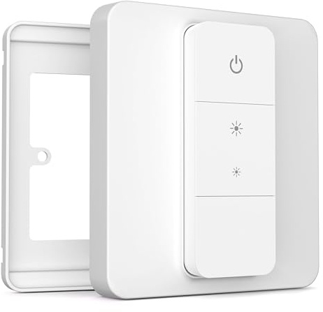 IYOKI® Pro Brytarkåpa för Philips Hue Dimmer V2, kompatibelt med Hue-Brytarkåpa, fjärrkontroll för strömbrytare, 1-Gang (1-Pack)