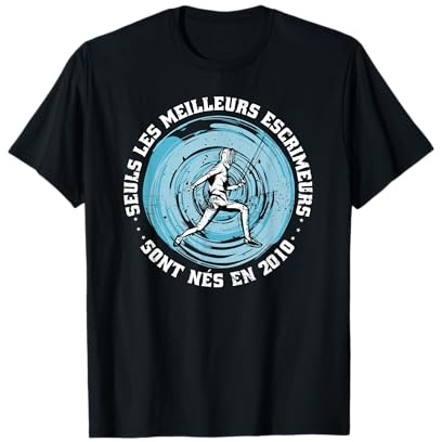 Escrimeur Anniversaire né en 2010 Français sport Escrime T-Shirt