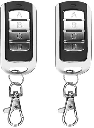 2 Stück Garagentor Fernbedienung, Handsender Kompatibel mit Hörmann HSM 4, HS(M) 2/4, HS 4, HSP 4, HS 2, HS 1, HSE 2, 868 MHz Universal Garagentoröffner mit Klonfunktion Inklusive 2 Schlüsselanhängern