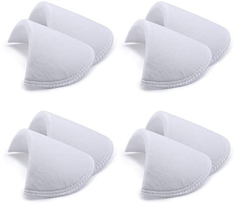 Jamsinmu 4 paia di cuscini di spalla schiuma Pratica cuscine Per cuciture giacche blazer abiti abiti da sakko abiti da cucire accessori per cucire White Small