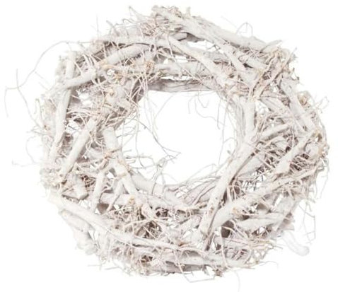 Großer Holzkranz I Ø 40 cm I Weiss gekalkt I Dekokranz I Äste