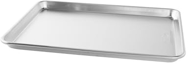 Nordic Ware Naturals Half Sheet - USA Made Aluminum Commercial Quality Sheet Pan for Baking or Roasting, Encapsulated Galvanized Steel Rim Prevents Warping, 1-Pack