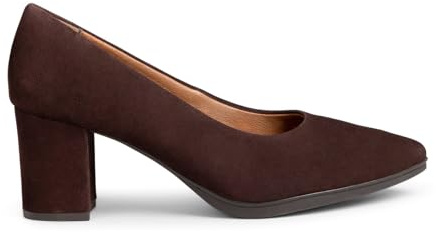 miMaO Zapatos de Mujer cómodos tacón Medio Ante en Marrón, EU 41