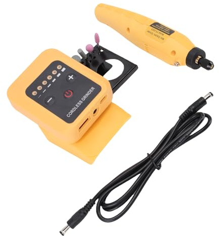 FTVOGUE Sladdlös Roterande Verktygssats Mini Sladdlös Slipmaskin Gravör 6 Hastigheter 6000-18000 Rpm med 24 Tillbehör Arbetsbordsstativ USB Typ C Utgång Passar för Batterier i -serien