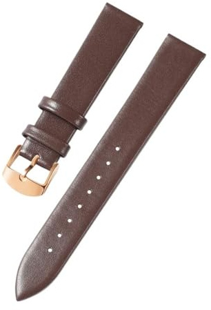 Klocktillbehör Bandrem I Äkta Läder Mode Rosa Klockband Snabbsläpp Klassisk Elegant Mjuk Ersättning 14/16/18/20/22 Mm
