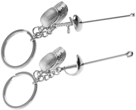MUSISALY Porte-clés Design Exquis et Pratique Escrime Souvenir de Club en Métal Argenté Léger et Polyvalent avec Pendentif Lourde pour Amateurs D'escrime