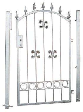 Bogentor Gartentor Pforte Hoftor Tür Tor Törchen Verzinkt (BxH) 100cm x 150cm