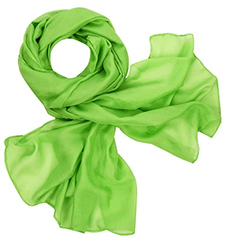 Tuopuda Schal Damen, Stola Sonnenschutz, Halstuch Seidenschals für Abendkleid hochzeit Sandstrand, Tuch aus Baumwolle und Leinen, Geschenk Frauen Seidentuch Einfarbigen 180 * 80CM, Hellgrün