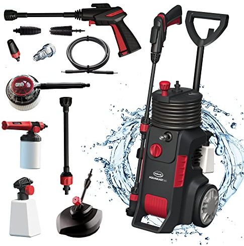 Ewbank EW6160 AQUABLAST160 High Power Pressure Washer, 160 Bar / 2320 PSI, 2200 Watts, Adjustable Nozzle with Snow Foam Function, Outdoor Home, Patio & Car Cleaner, Red/Black