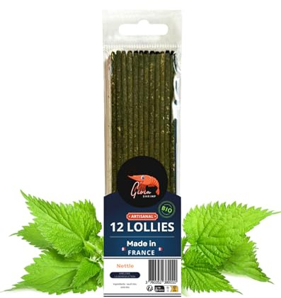 Lot de 12 Lollies à l'Ortie pour crevettes d'aquarium/Alimentation pour crevette d'aquarium