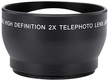 Lentes de Cámara Teleobjetivo Teleobjetivo Teleconvertidor de 9 × 9 × 8 de 52 Mm con Aumento de 2X para Cámaras de 52 Mm