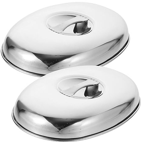 TOPBATHY Cubierta De Acero Inoxidable Para Alimentos Cubierta Antisalpicaduras Para Bistec Protección De Vapor Para Cocina Adecuada Para Hogar y Restaurante Para Barbacoa y Picnic