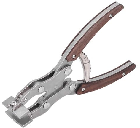 Flachzange, Schwarzer Walnussgriff, Edelstahl-Flachzange, 38 Mm Backenbreite für Lederherstellung, Projekte
