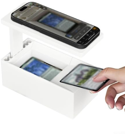 Yhenlovtt Scanner de cartes, pour cartes à collectionner MTG, outil de gestion de collection, boîte de numérisation compacte, compatible avec les applications de scanner, 8,2 x 9 x 18,2 cm