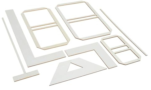 Outil de reliure de livres facile pour scrapbooking - Règle en forme de L - Règle en forme de T - Guide d'espacement - Équerre de coupe de coin et fournitures