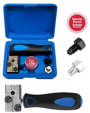 JIODEKEYI Brake Pipe Flaring Tool Kit: Handheld 3/16 inch Pipe Expander with Metal Head Pipe Expansion Tool for Automotive Brake Line Tubing and Field Applications