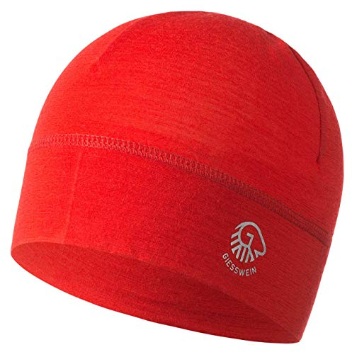 Giesswein Mütze Gamsstein - Sportmütze aus 100% Merino Wolle, Damen & Herren Bike Cap, Sports Skull Merino Beanie, Leicht, dünn, bequem & helmkompatibel, Helm Unterziehmütze