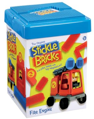 Stickle Bricks, Fire Engine Construction Set, The Ideal First Construction Toy for Toddlers, Easy to Assemble Bricks, Promotes Dexterity and Imagination, Suitable for Ages 18 Months and Above