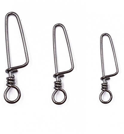 Phad Fishing 50 Pcs/ 100 Pcs Agrafe Coastlock de Pêche en INOX Agraphe de Pêche à Montage Pêche Ligne Matériel Bas de Ligne (0#-100pcs)