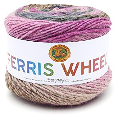 Lion Brand Yarn Company 217-602 Riesenradgarn, Wild Violets, One Knäuel