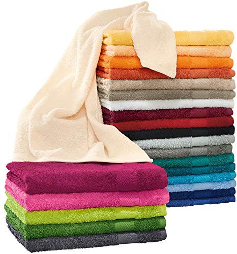 REDBEST Handtuch Chicago orange Größe 50x100 cm - saugstark, strapazierfähig, ideal für Reisen, Sport (weitere Farben)