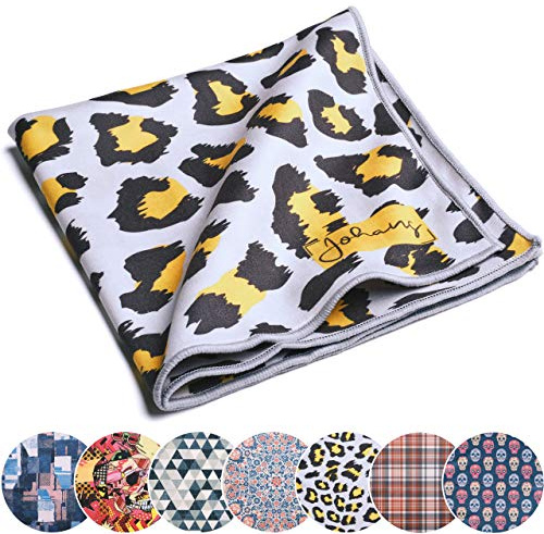 Johans® Paño de microfibra XXL, calidad óptica, 30 x 30 cm, para la limpieza de gafas, smartphone, tableta, cámara, paño de limpieza de gafas, paño de pantalla (leopardo)