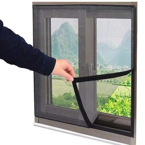 FEINIAO Anti-Mosquito Velcr Ventana Malla Anti-Mosca Cortina Pantalla mágica Verano Invisible mosquitera Malla Aire Fibra de Vidrio mosquitera