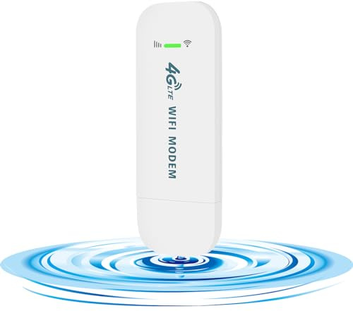 KuWFi Clé Internet 4G 150 Mbps, 4G LTE USB Dongle WiFi, Wireless Cle Modem 4G avec Emplacement, Adaptateur réseau 4G LTE, Clé USB Appliquer à la Boutique/à la Maison, Connecter 10 Utilisateurs