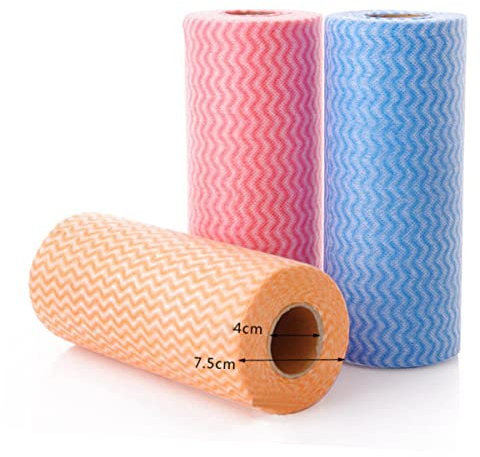 DRESSOOS 50 Stück Saugfähige Reinigungstücher - Schnelles Trocknen Und Polieren Für Geschirr Spiegel Und Arbeitsflächen 30X20 cm