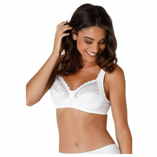 Saggio Lovable 15240 Reggiseno Coppa B C LovRing in Morbido Cotone e Pizzo Senza Ferretto Profumatore Bianco B 6
