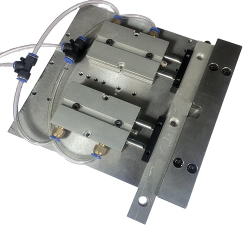 Morsa pneumatica, dispositivo di lavorazione CNC, morsa a naso piatto, macchina per foratura e maschiatura (doppio cilindro)