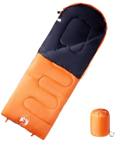 Générique Sac de Couchage pour Adultes Camping 3-4 Saisons,Équipements Sportifs,Loisirs de Plein air,Camping et randonnée,Sacs de Couchage,Orange,2.67 KG,94440