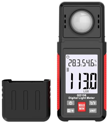 Digital Lux Meter Ljusmätare FC Ljusmätare Belysningsstyrka Meter Tester 200000 Lux Illuminometer Fotometer Luxmeter för inomhusbruk utomhus