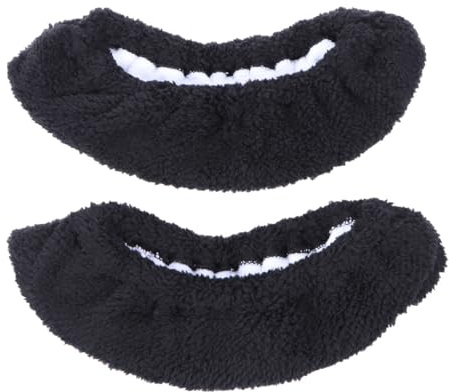 Parliky 2 Paires Protège-Patins Glace Élastiques Garçon Fille Doublure Éponge Absorbante Couvre-Lames S Noir Protection Polyvalente pour Patins Hockey et Patinage Artistique Léger et