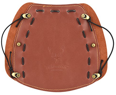 BOROCO Protège-bras universel traditionnel en cuir pour adultes et enfants pour le tir et la chasse