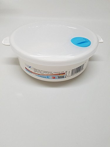 Chriluka Mikrowellenteller Kasserolle Mikrowellengeschirr m Dampfventil Deckel für Mikrowelle 1 Liter Rund Erhitzen Einfrieren