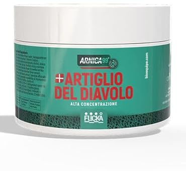 POTENTE CREMA ARNICA e ARTIGLIO DEL DIAVOLO Gel Forte crema riscaldante muscoli sportiva ARNICA per Cavalli uso umano, rapida 100% Naturale (500 ml, barattolo) Italiana