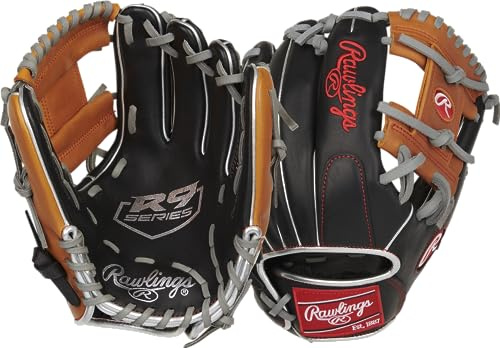 Rawlings R9 Contour Baseball-Handschuh, 28,6 cm, Pro I-Web, Rechtshänder