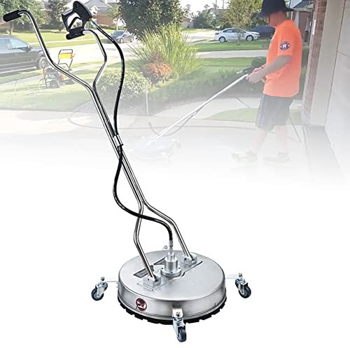 Limpiador de Superficies de 18 Pulgadas, Limpiador de Superficies Planas para Lavadora a presión, presión de 4000 PSI con Conector rápido de 3/8, Limpiador de Superficies con Ruedas, Varilla giratori