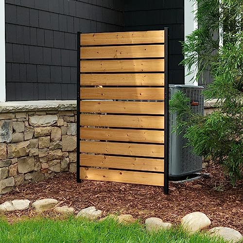 Enclo Privacy Screens EC18022 5ft 3.2ft W Concord Wood Outdoor Privacy Fence Screen, Perfect to Hide Trash Cans, 60.5in H x 38.625inW (1 Slatted Panel)