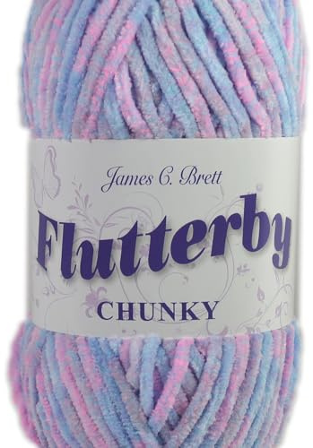 James C Brett Flutterby Chunky 100g Knitting Yarn - B59 Evening Sky