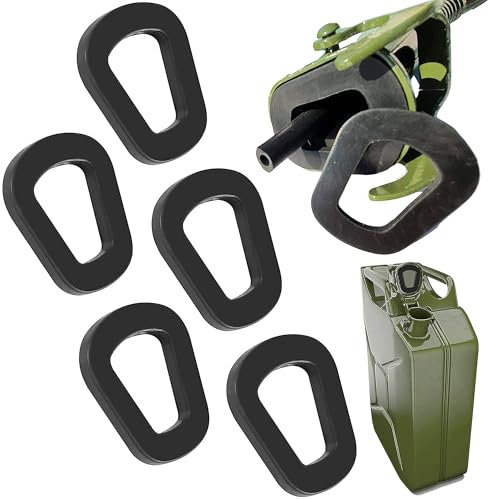 5 guarnizioni in gomma per taniche di benzina, guarnizioni di ricambio per taniche da 5, 10, 20 litri, guarnizioni nere, guarnizione tanica, rivestimento in gomma, guarnizione in metallo